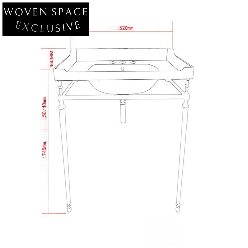 Lorenzo Nordic Light Luxury Copper Bracket Wash Basin