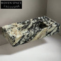 Lorenzo Viola Hand-Carved Marble Sink Ribbed Luxury Design