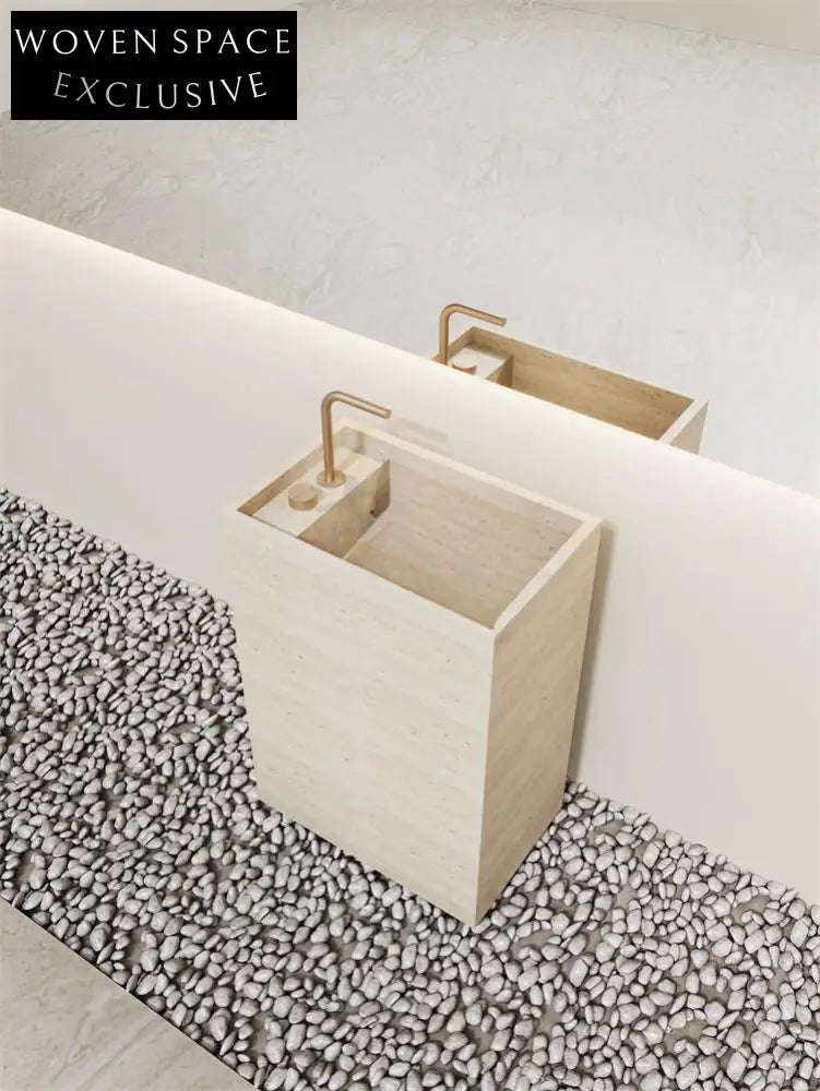 Lou Retro White Pedestal Basin