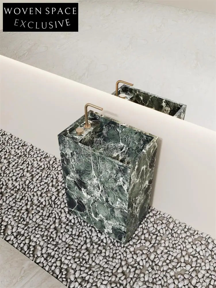 Lou Retro White Pedestal Basin