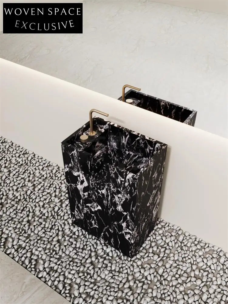 Lou Retro White Pedestal Basin