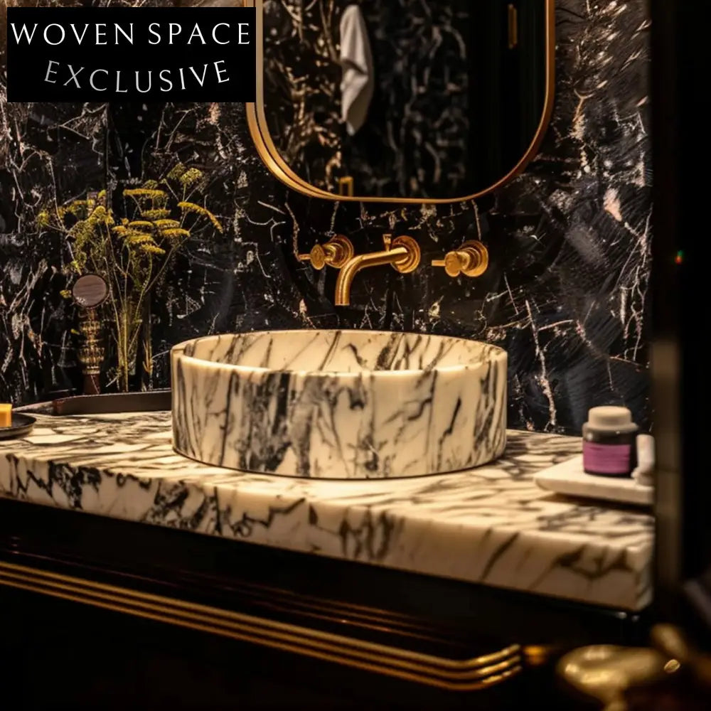 Luca Viola Marble Sink Custom Vanity Natural Stone Vessel