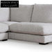 Lucinda 4 Seater Fabric Right Chaise Sofa - Oyster Beige Chaise Sofa