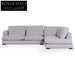 Lucinda 4 Seater Fabric Right Chaise Sofa - Oyster Beige Chaise Sofa
