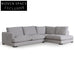Lucinda 4 Seater Fabric Right Chaise Sofa - Oyster Beige Chaise Sofa