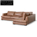 Lucinda 4 Seater Right Chaise Leather Sofa - Caramel Brown Sofa