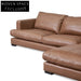 Lucinda 4 Seater Right Chaise Leather Sofa - Caramel Brown Sofa