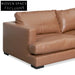 Lucinda 4 Seater Right Chaise Leather Sofa - Caramel Brown Sofa