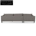 Lucio 4 Seater Left Chaise Fabric Sofa - Graphite Grey Sofas