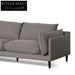 Lucio 4 Seater Left Chaise Fabric Sofa - Graphite Grey Sofas
