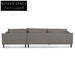 Lucio 4 Seater Right Chaise Fabric Sofa - Graphite Grey Sofas