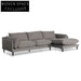 Lucio 4 Seater Right Chaise Fabric Sofa - Graphite Grey Sofas