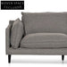 Lucio 4 Seater Right Chaise Fabric Sofa - Graphite Grey Sofas