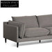Lucio 4 Seater Right Chaise Fabric Sofa - Graphite Grey Sofas