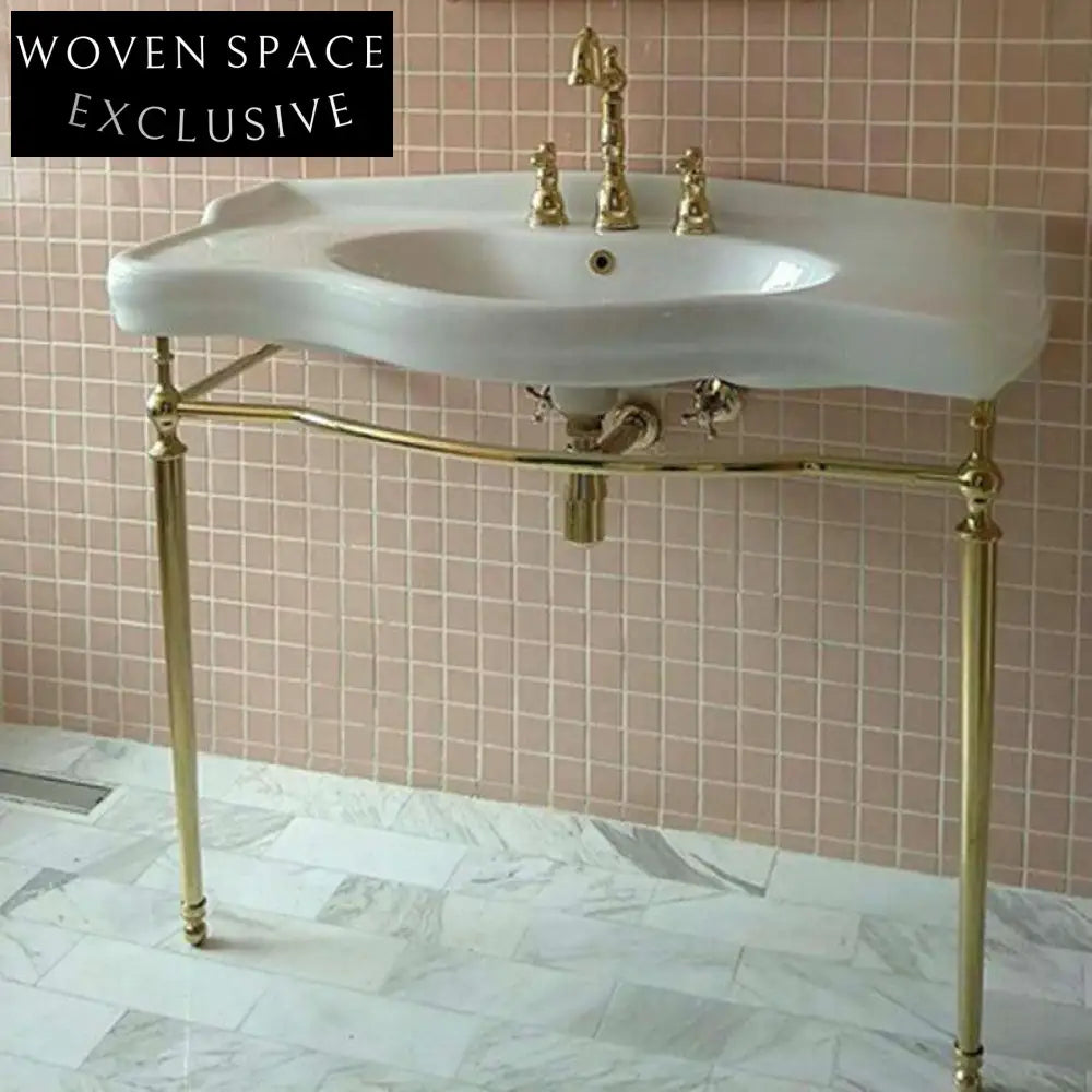 Ludovica High-End Retro Basin,Copper Arc Bracket