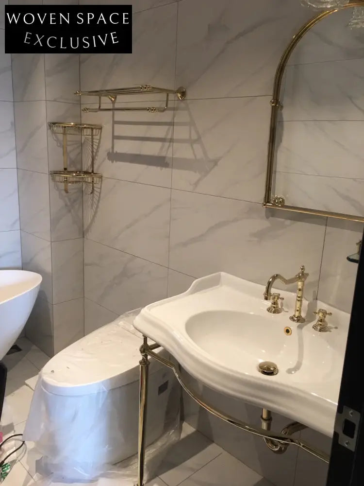 Ludovica High-End Retro Basin,Copper Arc Bracket Size: 900*550*850