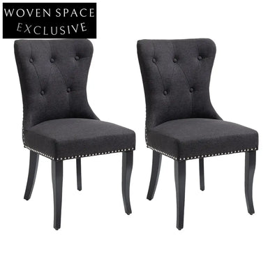 Lugano Dining Chair Set of 2 - Black