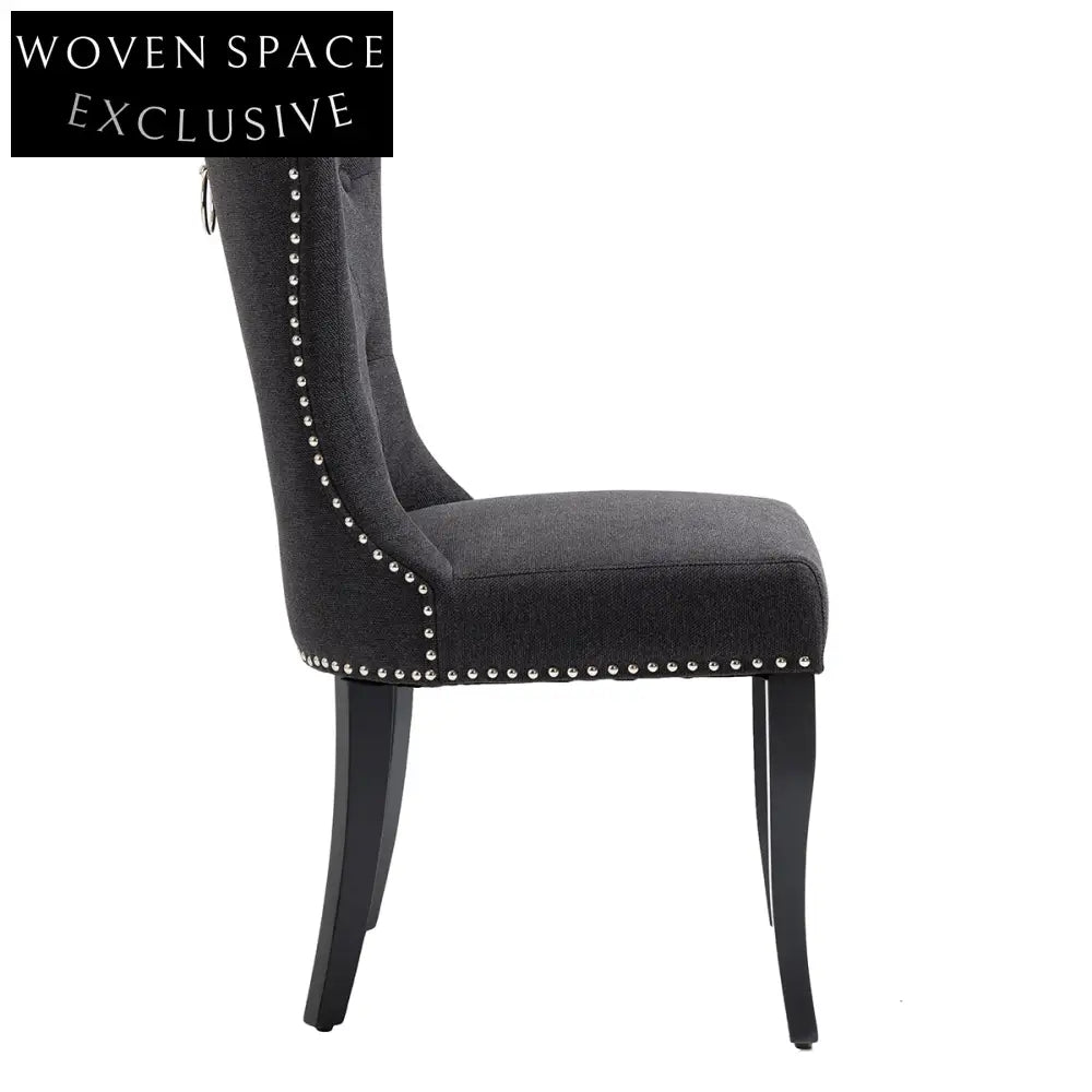 Lugano Dining Chair Set of 2 - Black Dining Chair