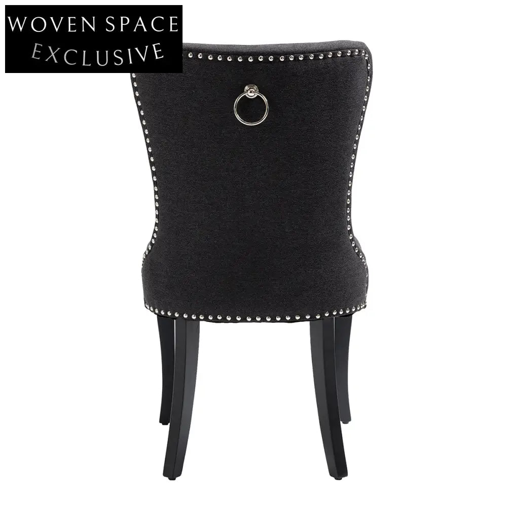 Lugano Dining Chair Set of 2 - Black Dining Chair