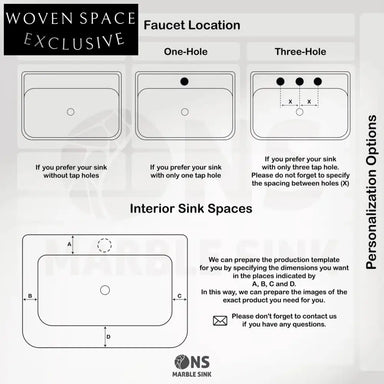 Luna Hand Carved Large Marble Sink