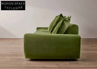 Luxury Modular Green Velvet Sofa, Modern Sectional Couch for Living Room