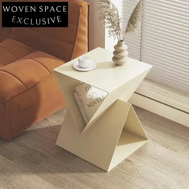 Luxe Modern Gold Metal Side Table for Living Room Bedroom Decor