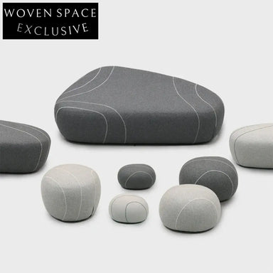 Luxe Pink Velvet Round Pouf Ottoman - Modern Leisure Living Room Accent