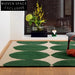 Luxurious 13mm Thick Polyester Carpet: Modern Blue Green Retro Home Decor