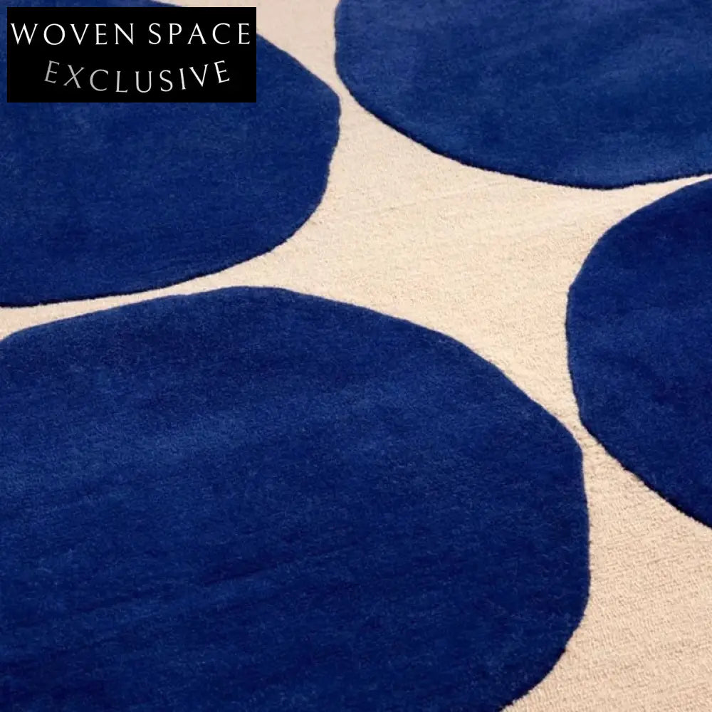 Luxurious 13mm Thick Polyester Carpet: Modern Blue Green Retro Home Decor