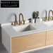 Luxurious 60-inch Wall-Mounted Bathroom Vanity with Dual Soft-Close Drawers