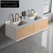 Luxurious 60-inch Wall-Mounted Bathroom Vanity with Dual Soft-Close Drawers