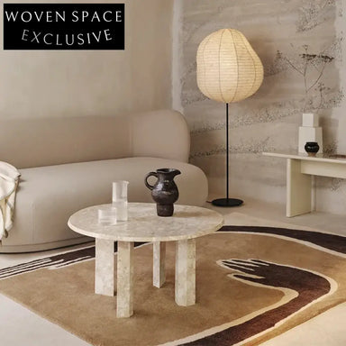 Luxurious Abstract Geometric Polyester Area Rug for Modern Living Spaces