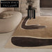 Luxurious Abstract Geometric Polyester Area Rug for Modern Living Spaces