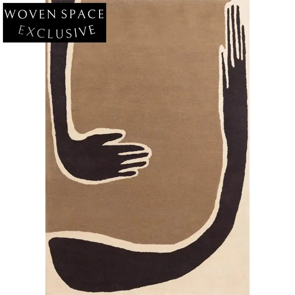 Luxurious Abstract Geometric Polyester Area Rug for Modern Living Spaces