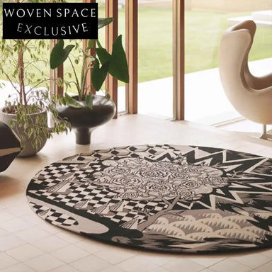 Luxurious Antique French Style Handmade Polyester Abstract Area Rug 13mm Thick