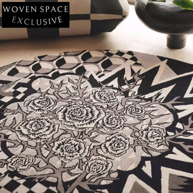 Luxurious Antique French Style Handmade Polyester Abstract Area Rug 13mm Thick