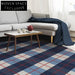 Luxurious Blue French Modern Polyester Fiber Area Rug for Living Room