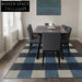 Luxurious Blue French Modern Polyester Fiber Area Rug for Living Room