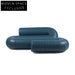 Luxurious Blue Velvet Fabric Modular Floor Sofa Set with Irregular Design