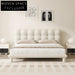 Luxurious Boucle Fabric Upholstered Platform Bed Frame with High Headboard