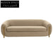 Luxurious Brown Velvet Sofa, Modern Upholstery Design, Comfortable Living Room Couch