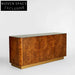 Luxurious Burl Veneer Wood Modern Storage Console Dining Room Sideboard