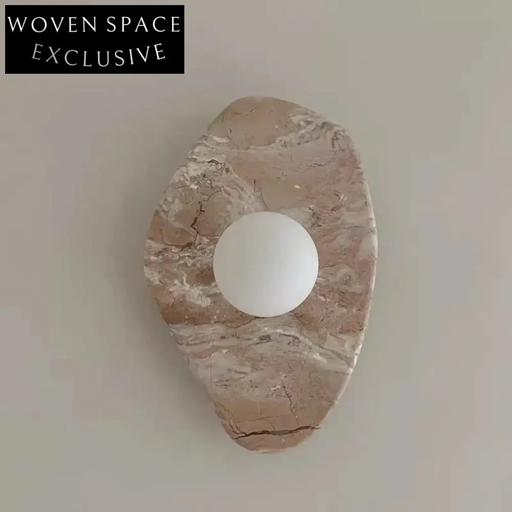 Luxurious Calacatta Viola Marble Wall Sconce, Elegant Natural Stone Lighting Fixture