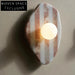 Luxurious Calacatta Viola Marble Wall Sconce, Elegant Natural Stone Lighting Fixture