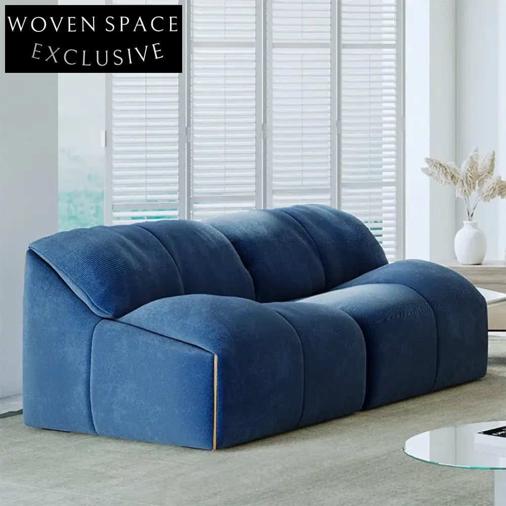 Luxurious Chesterfield Tufted Fabric Sectional Sofa Set for Living Room