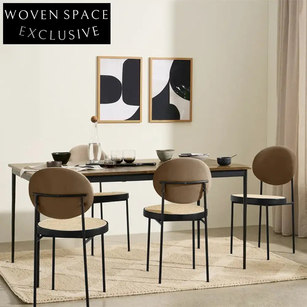 Luxurious Contemporary Italian Modern Upholstered Dining Chair Velvet Teddy Fabric