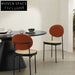 Luxurious Contemporary Italian Modern Upholstered Dining Chair Velvet Teddy Fabric