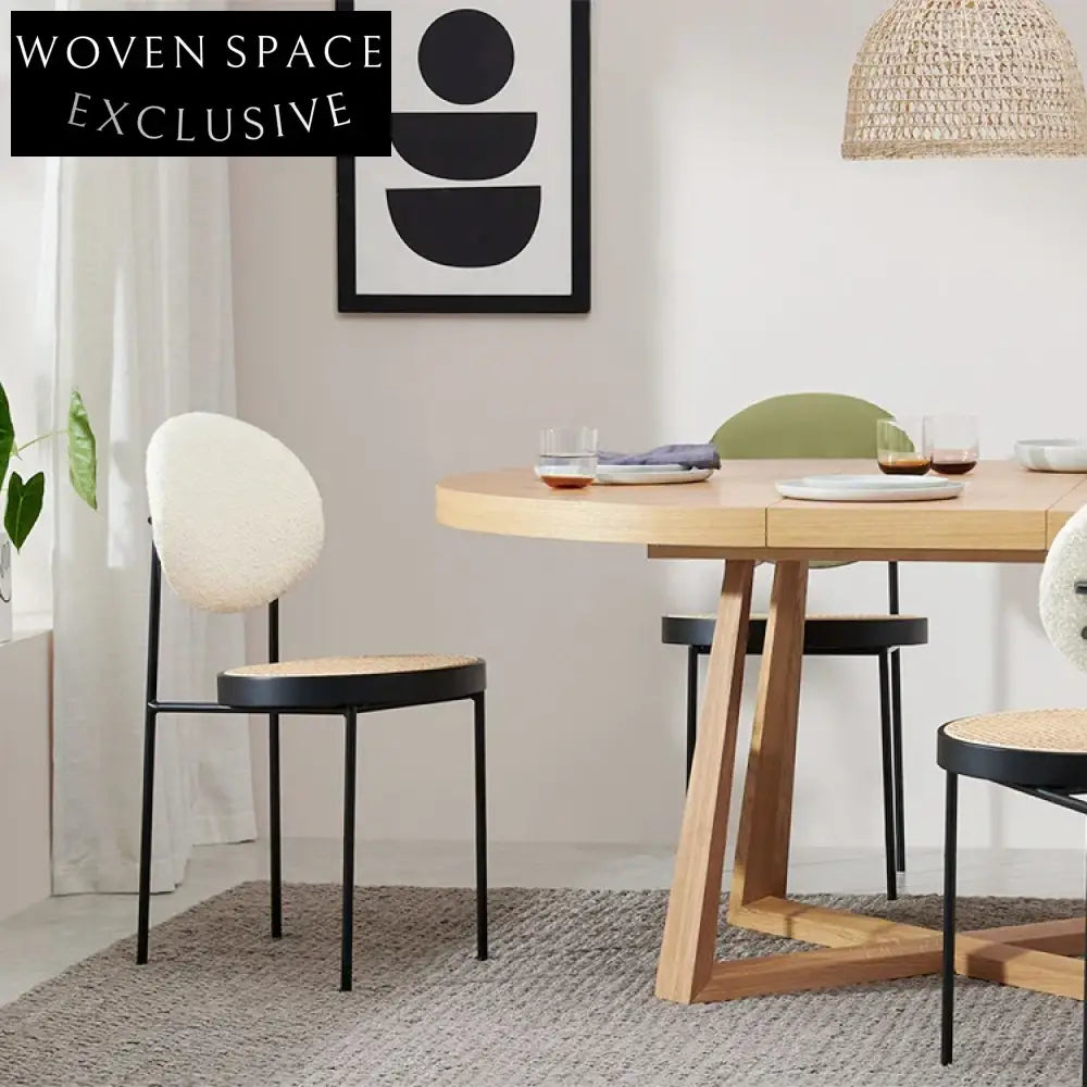 Luxurious Contemporary Italian Modern Upholstered Dining Chair Velvet Teddy Fabric