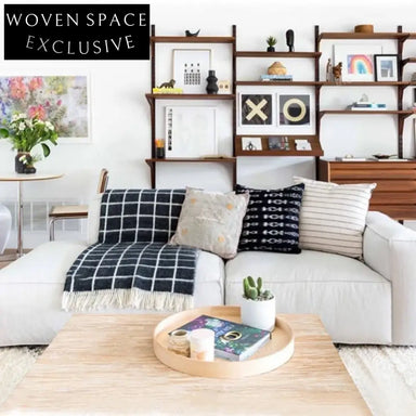 Luxurious Cream Fabric Modular Sectional Sofa, Modern Living Room Comfort Couch