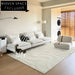 Luxurious Cream Geometric Striped Thickened Area Rug for Modern Living Room Decor